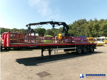 Arrendamiento de Fruehauf 3-axle platform trailer + Atlas 3008 crane Fruehauf 3-axle platform trailer + Atlas 3008 crane: foto 1