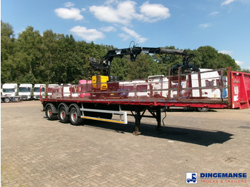 Arrendamiento de Fruehauf 3-axle platform trailer + Atlas 3008 crane Fruehauf 3-axle platform trailer + Atlas 3008 crane: foto 2