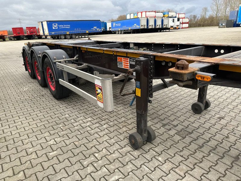 Semirremolque portacontenedore/ Intercambiable Burg 20FT ADR (EX/II, EX/III, FL, AT), Leergewicht : 3.690kg, SAF INTRADISC, 2x Liftachse, NL-Chassis, , APK/ADR: 10-2025: foto 12