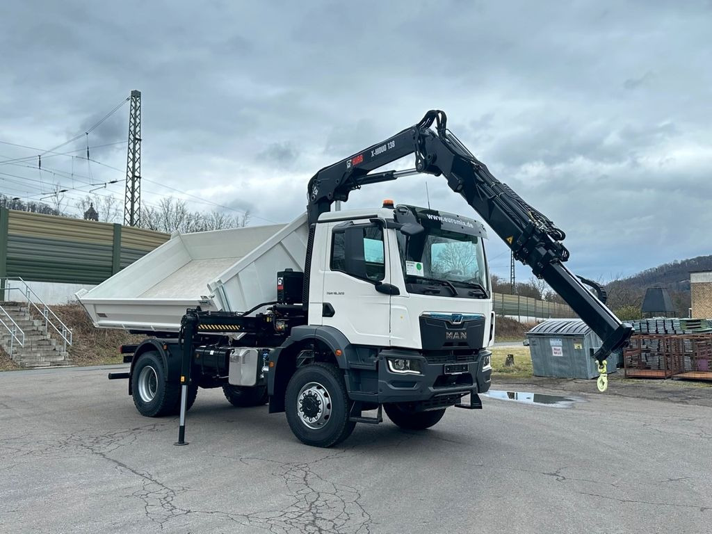 Camión volquete, Camión grúa nuevo MAN TGM 18.320 4x4 Euro6e Hiab X-HiDuo 138DS-3: foto 12