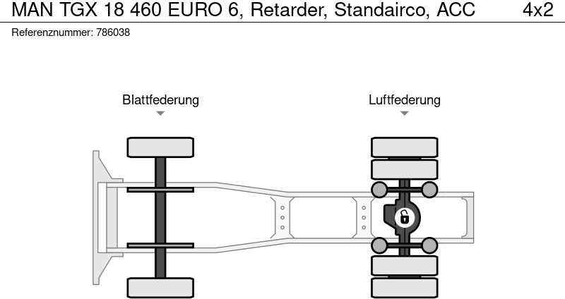 Cabeza tractora MAN TGX 18 460 EURO 6, Retarder, Standairco, ACC: foto 12 Cabeza tractora MAN TGX 18 460 EURO 6, Retarder, Standairco, ACC: foto 12