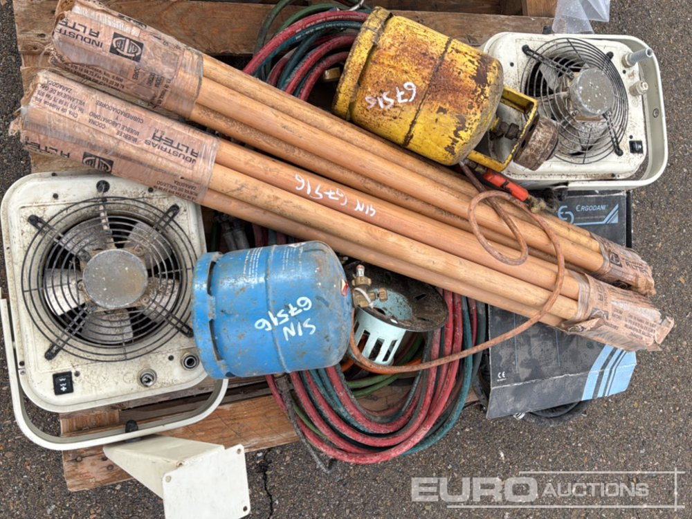 Equipo de construcción Pallet of Various Gas Burners, Ventilators, Knapsack Sprayers, Hose Reels: foto 10