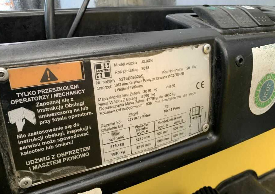 Carretilla elevadora eléctrica Hyster J3.0XN: foto 6