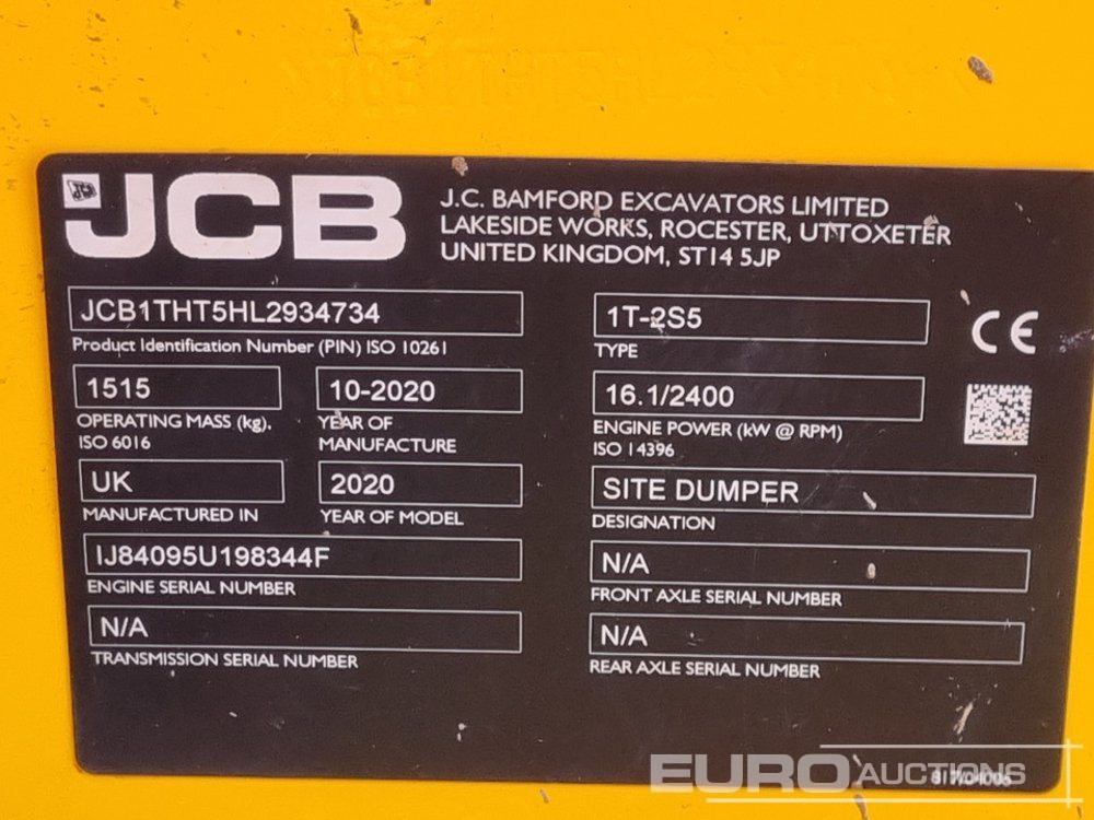 Minidumper 2020 JCB 1T-2: foto 41